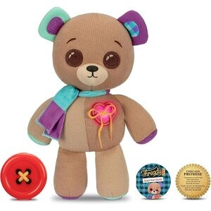 Interactive 14"Plush Make A Wish & Comes to Life Magical Expressive Button Eyes